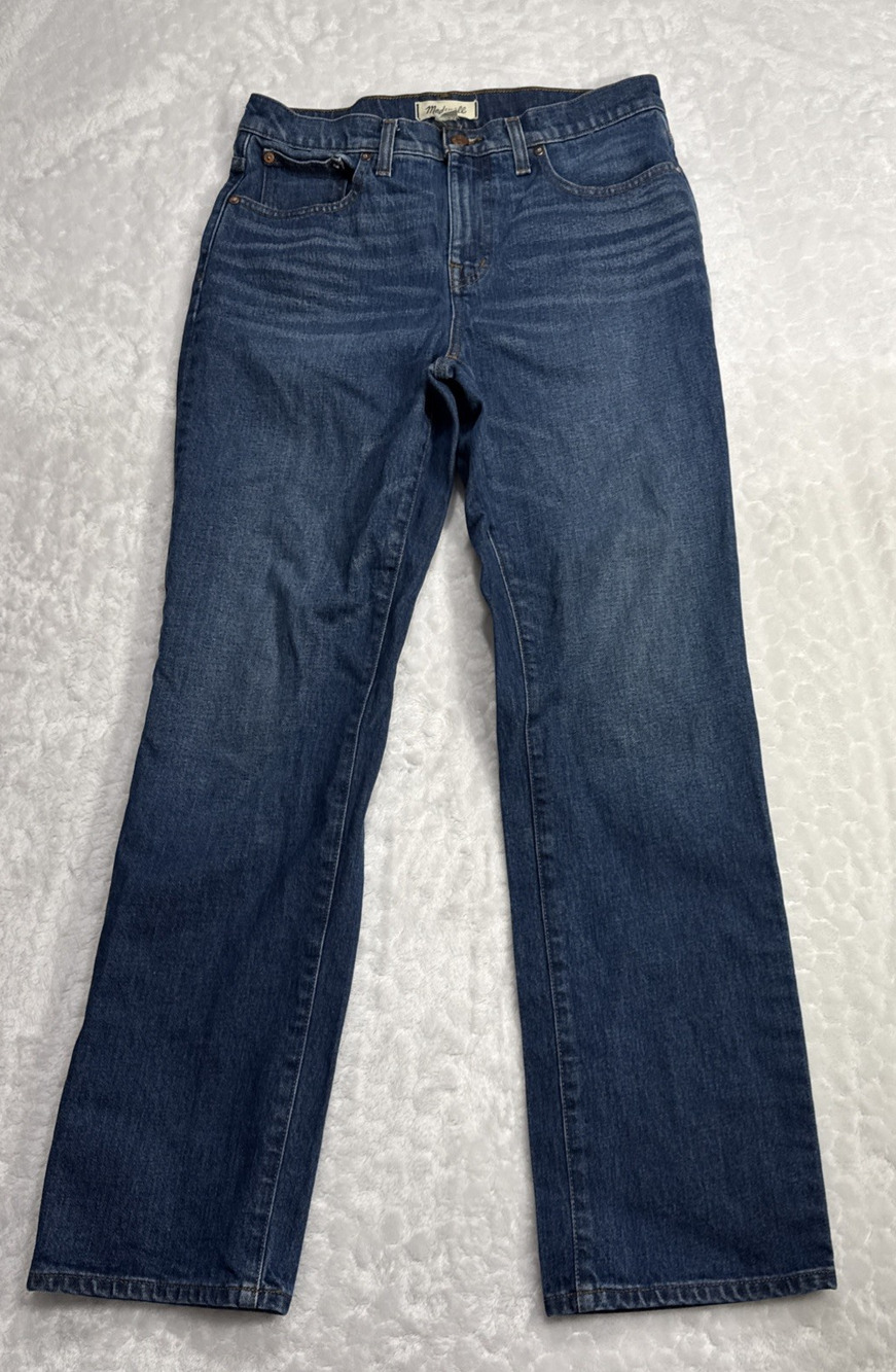 Madewell Jeans Mid Rise Straight 90s Medium Wash Denim Blue Womens SIze 28